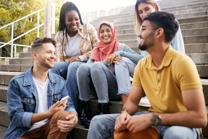 A diverse group of students living in Chicago